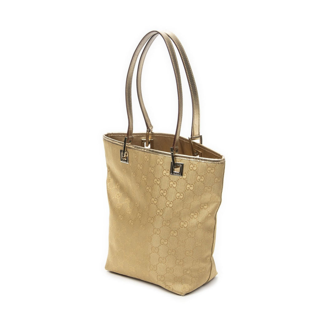 Gucci Small Bucket Tote Blanc GG Canvas — view 2