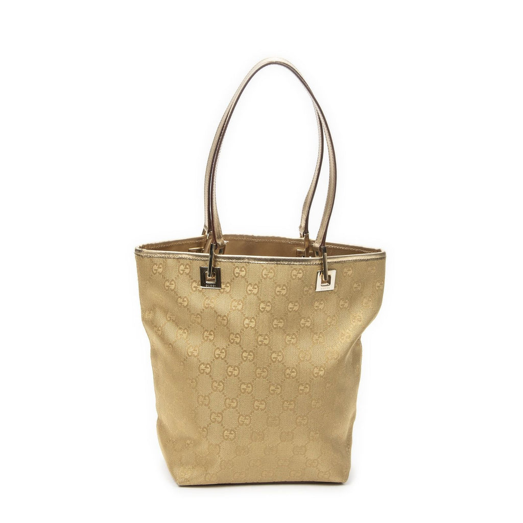 Gucci Small Bucket Tote Blanc GG Canvas — view 5