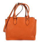 Prada Convertible Sound Lock Satchel Orange Saffiano Leather — view 5