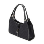 Gucci Small Bamboo Tote Black GG Canvas — view 2
