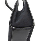 Gucci Small Bamboo Tote Black GG Canvas — view 7