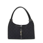 Gucci Small Bamboo Tote Black GG Canvas