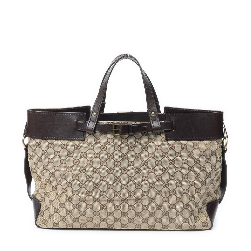 Gucci Eclipse Tote Beige Brown GG Canvas