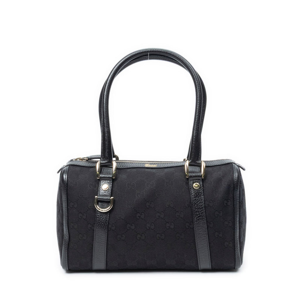 Gucci Abbey Boston Black GG Canvas Shoulder