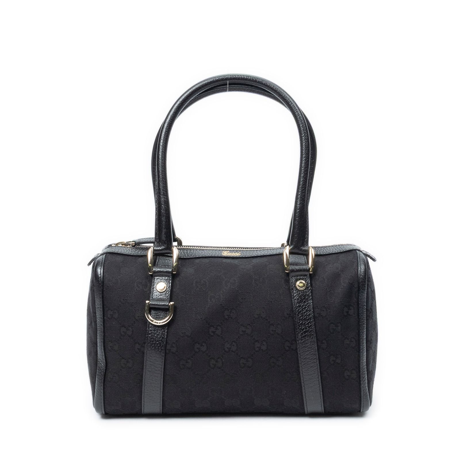 Gucci Abbey Boston Black GG Canvas Shoulder