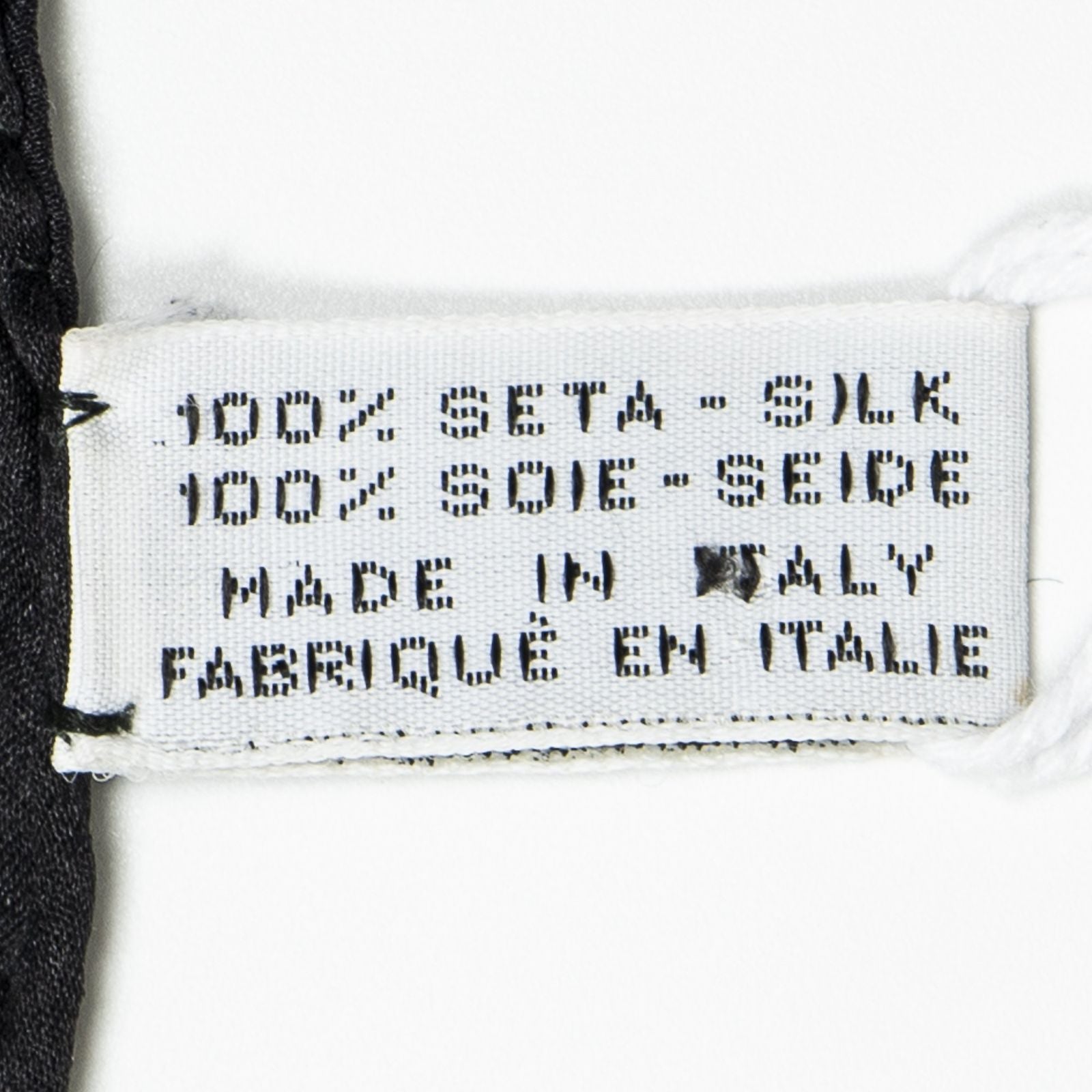 Chanel Scarf Black Green Red Silk — view 5