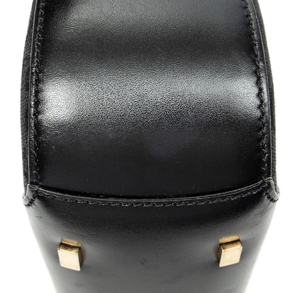 Celine Vintage Mini Zip Hobo Black C Macadam Canvas — view 7