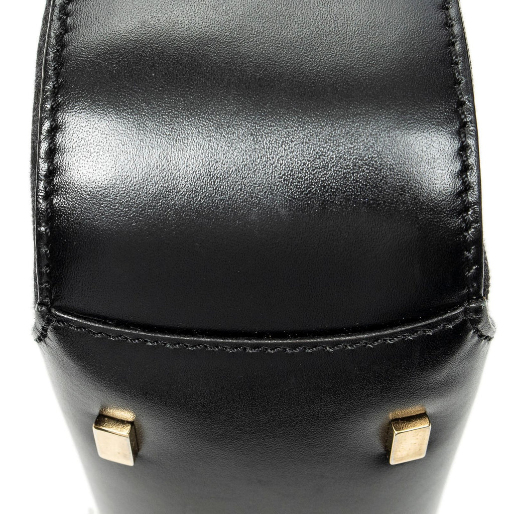 Celine Vintage Mini Zip Hobo Black C Macadam Canvas — view 8