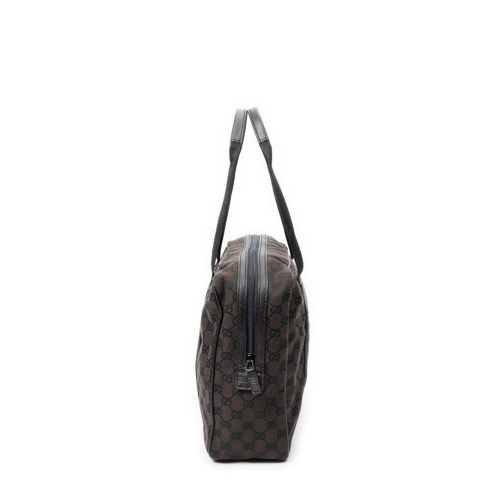 Gucci Laptop Bag Dark Brown GG Canvas — view 4