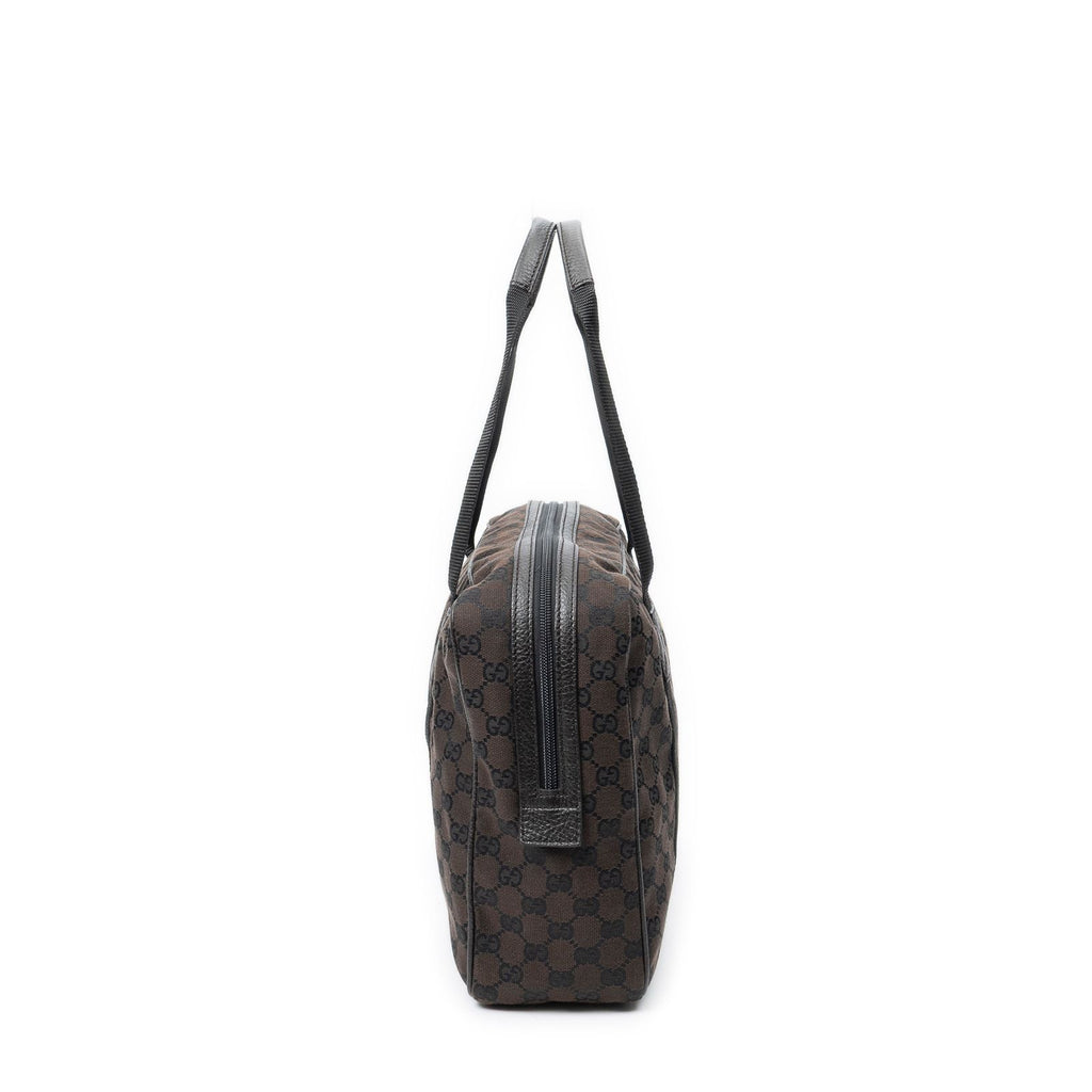 Gucci Laptop Bag Dark Brown GG Canvas — view 3