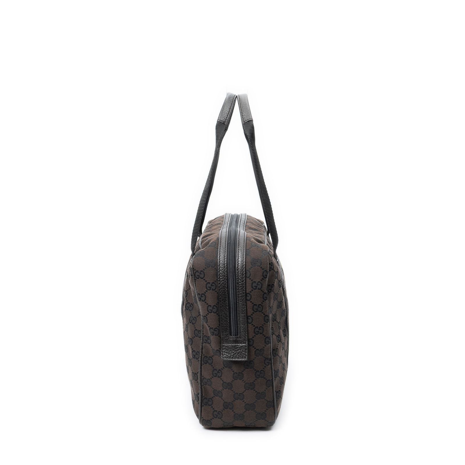 Gucci Laptop Bag Dark Brown GG Canvas — view 3
