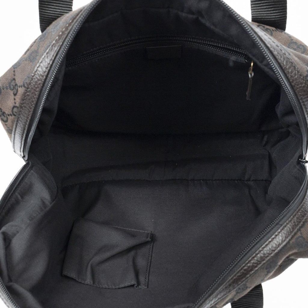 Gucci Laptop Bag Dark Brown GG Canvas — view 9