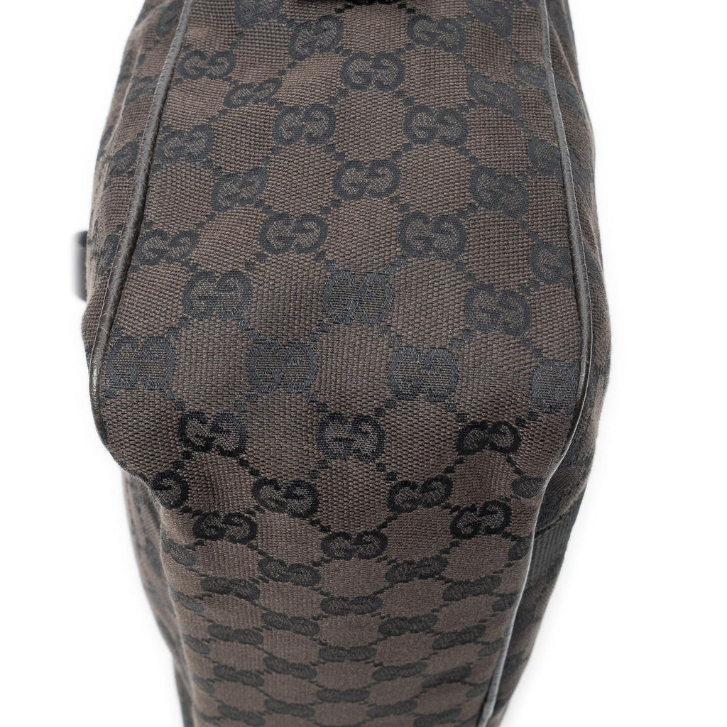 Gucci Laptop Bag Dark Brown GG Canvas — view 7