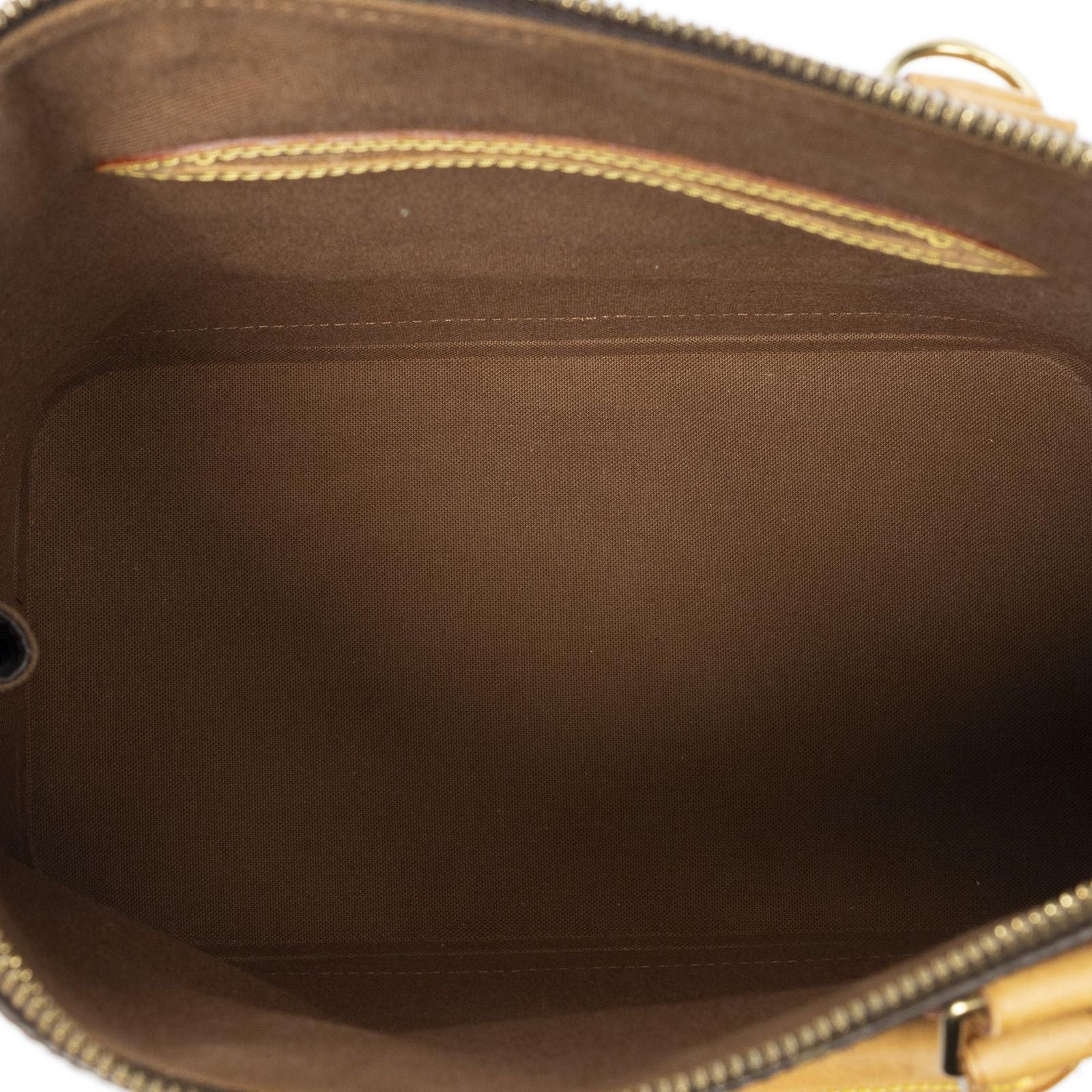 Louis Vuitton Alma Brown Monogram Canvas Handbag — view 9