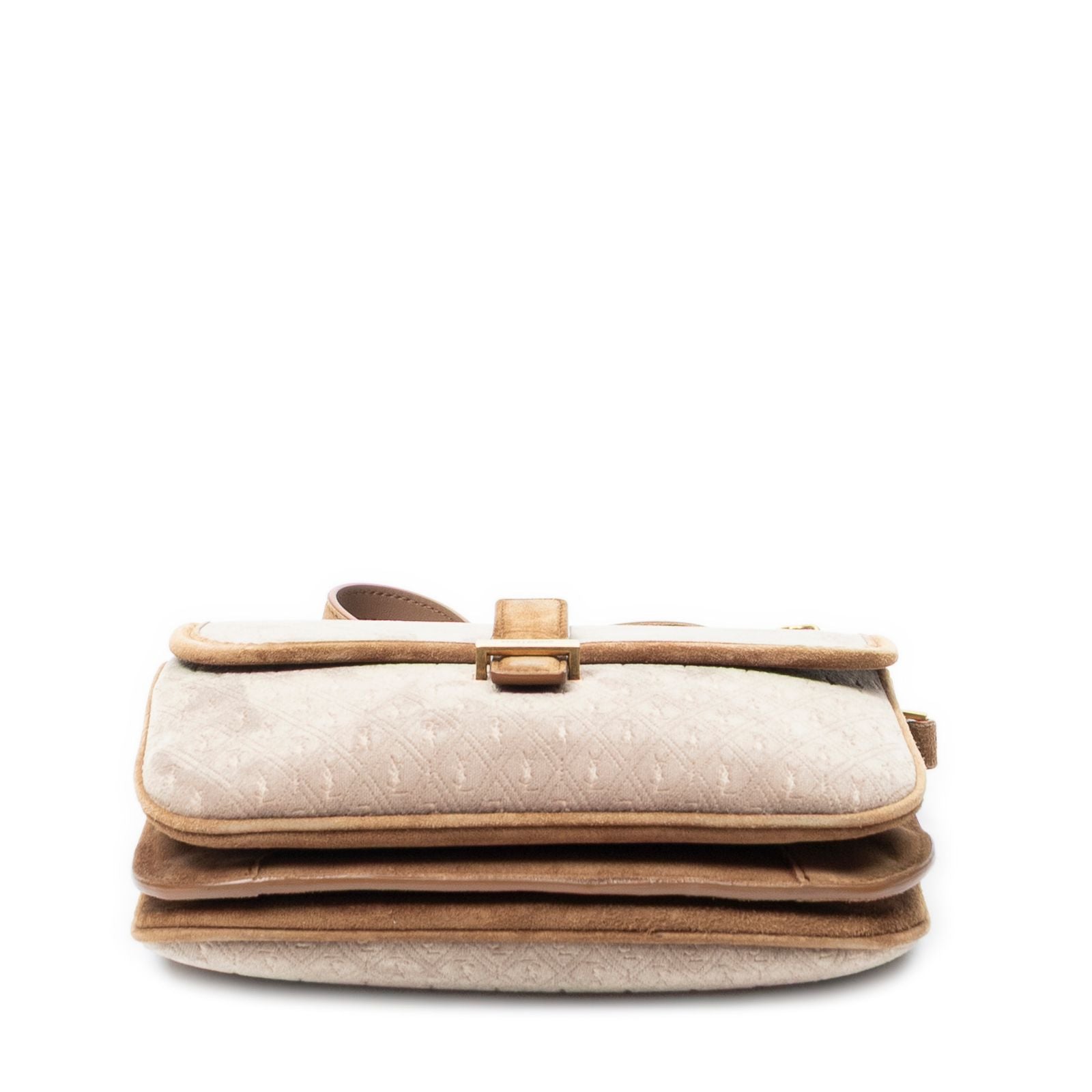 Saint Laurent le Monogram Satchel Brown GG Suede Leather — view 6