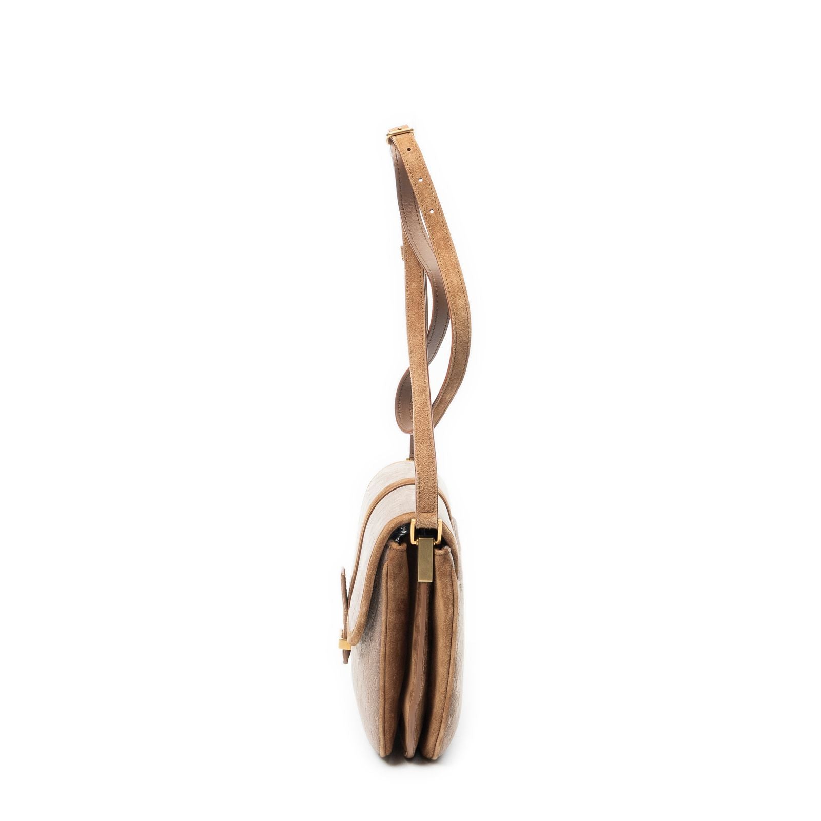 Saint Laurent le Monogram Satchel Brown GG Suede Leather — view 3