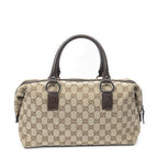 Gucci Small Boston Beige Brown GG Canvas Handbag — view 5