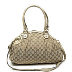 Gucci Ski Boston Beige Gold GG Canvas Shoulder — view 5