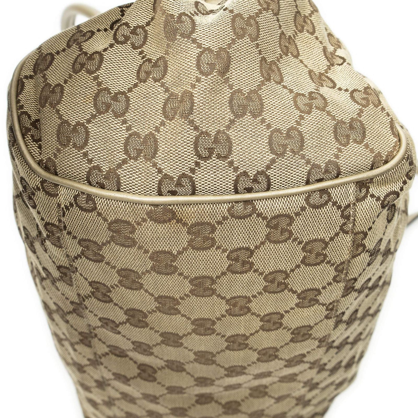 Gucci Ski Boston Beige Gold GG Canvas Shoulder — view 7