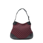 Gucci Small Zip Hobo Red Black GG Canvas — view 5