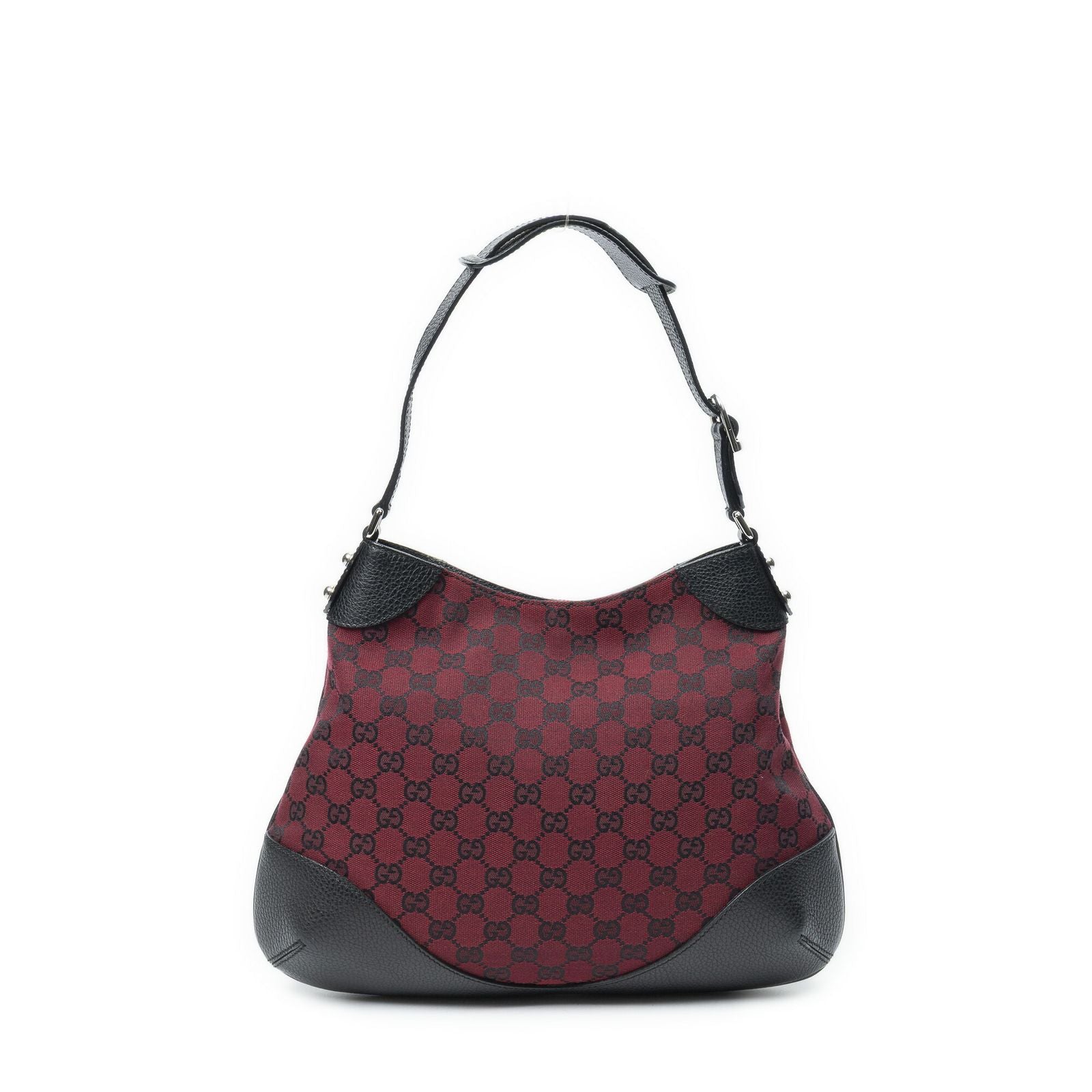 Gucci Small Zip Hobo Red Black GG Canvas — view 5