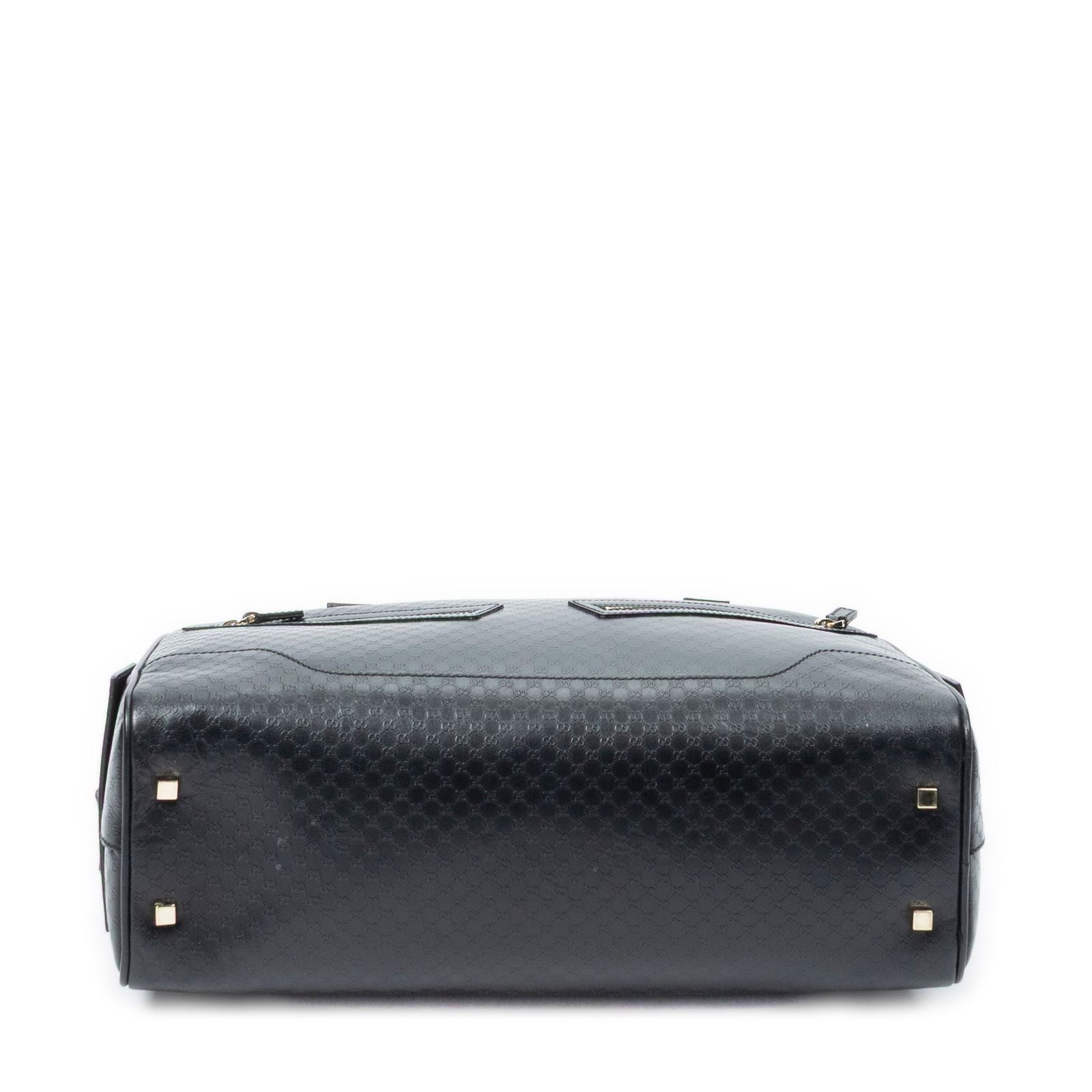 Gucci Bowling Shoulder Bag Black Micro Guccissima Leather — view 6