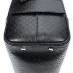 Gucci Bowling Shoulder Bag Black Micro Guccissima Leather — view 8