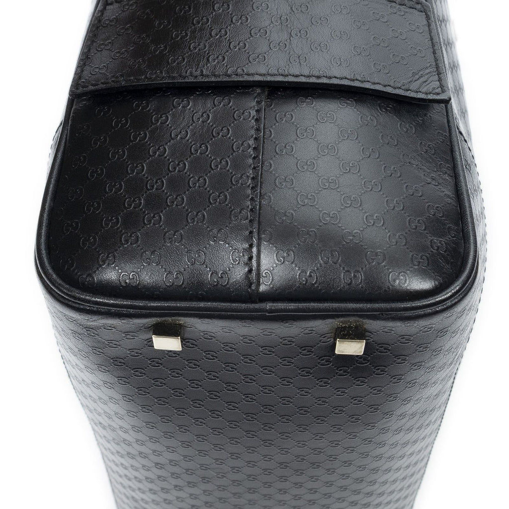 Gucci Bowling Shoulder Bag Black Micro Guccissima Leather — view 7