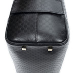 Gucci Bowling Shoulder Bag Black Micro Guccissima Leather — view 7