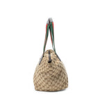 Gucci Web Trapeze Tote Brown Beige GG Canvas — view 4