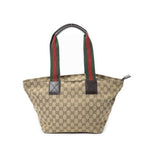 Gucci Web Trapeze Tote Brown Beige GG Canvas — view 5