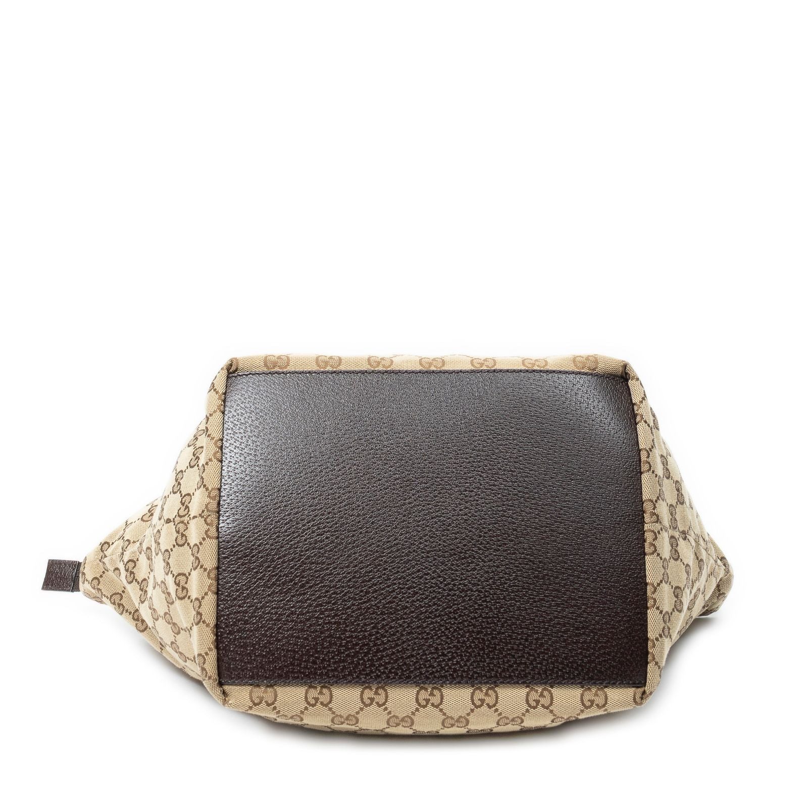 Gucci Web Trapeze Tote Brown Beige GG Canvas — view 6