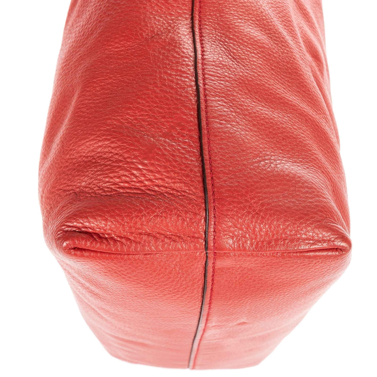 Prada Open Tote Red Vitello Daino — view 8