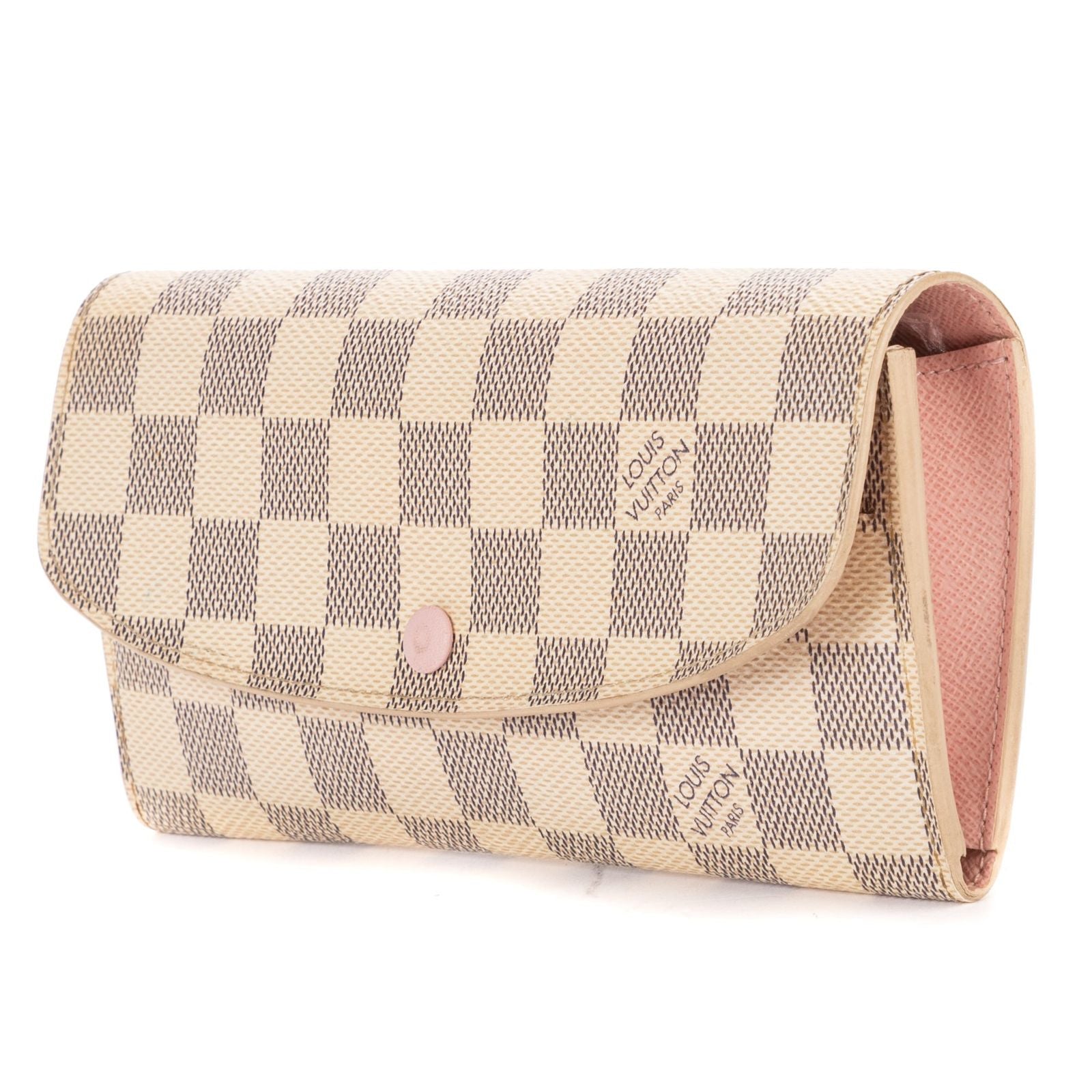 Louis Vuitton Emily Ivory Pink Damier Azur Wallet — view 2