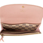 Louis Vuitton Emily Ivory Pink Damier Azur Wallet — view 9