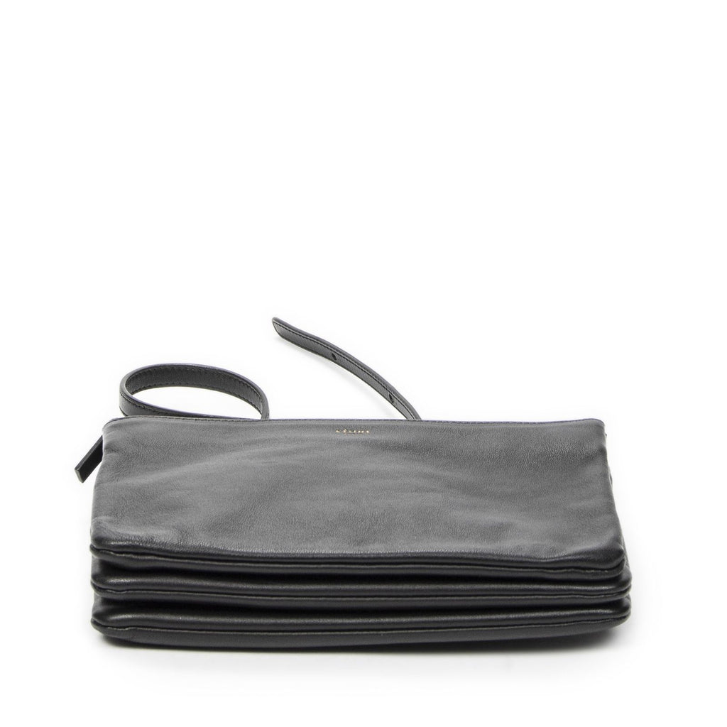 Celine Small Trio Crossbody Black Calfskin Leather — view 6