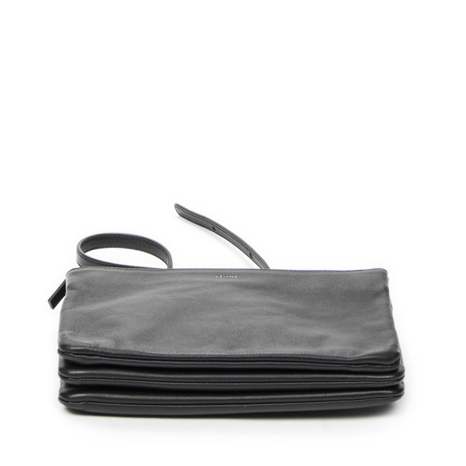 Celine Small Trio Crossbody Black Calfskin Leather — view 6