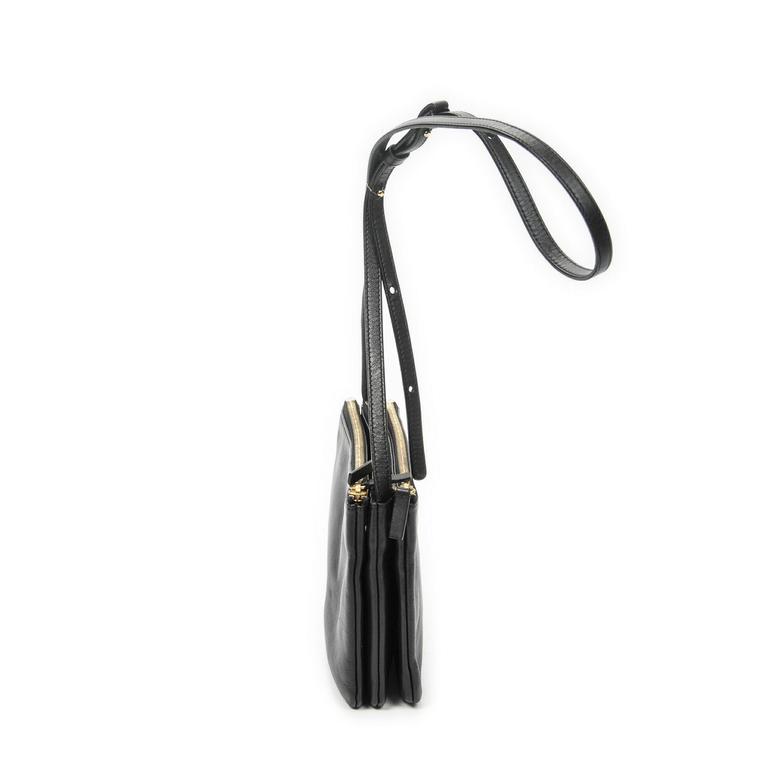 Celine Small Trio Crossbody Black Calfskin Leather — view 4