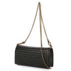 Bottega Venetawallet on Chain Crossbody Black Intrecciato Calfskin Leathera — view 2