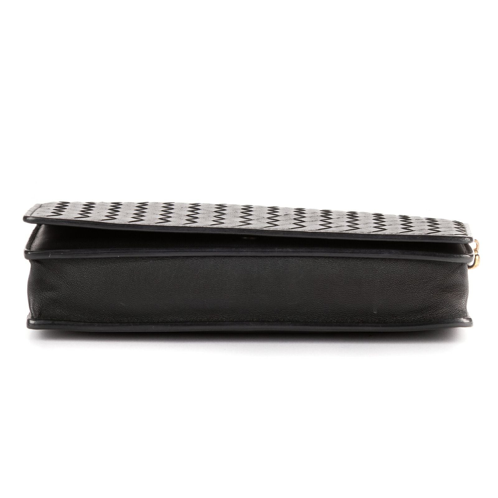 Bottega Venetawallet on Chain Crossbody Black Intrecciato Calfskin Leathera — view 6
