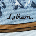 Hermes Scarf Light Blue Green Brown Silk — view 4