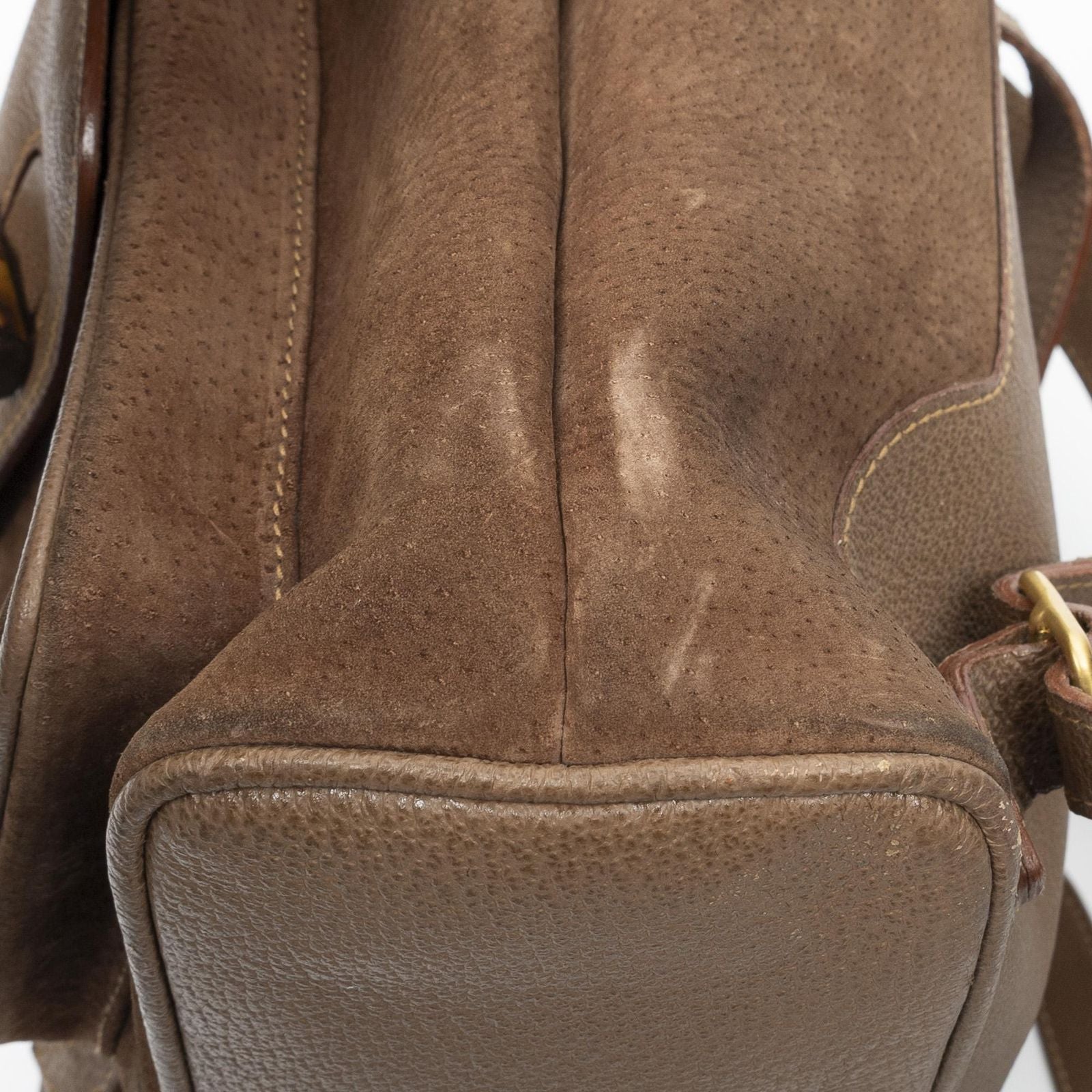 Gucci Large Bamboo Backpack Brown Suede Leather — view 7