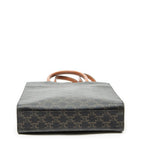 Celine Small Vertical Cover Tote Brown Triomphe Canvas — view 6