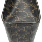 Celine Small Vertical Cover Tote Brown Triomphe Canvas — view 7