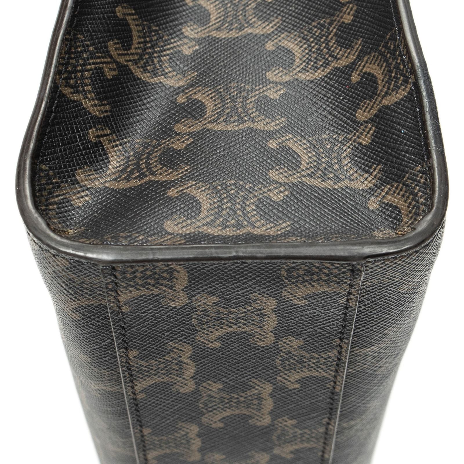 Celine Small Vertical Cover Tote Brown Triomphe Canvas — view 7
