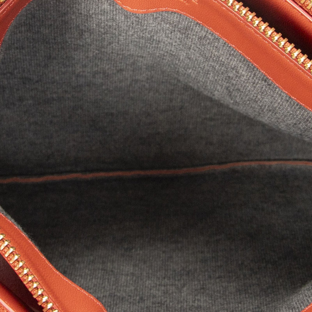 Celine Large Trio Crossbody Orange Calfskin Leather — view 9