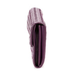 Bottega Veneta Giant Continental Flap Purple Intrecciato Calfskin Leathera — view 3