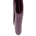 Bottega Veneta Giant Continental Flap Purple Intrecciato Calfskin Leathera — view 8