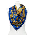 Hermes Scarf Blue Yellow Green Silk