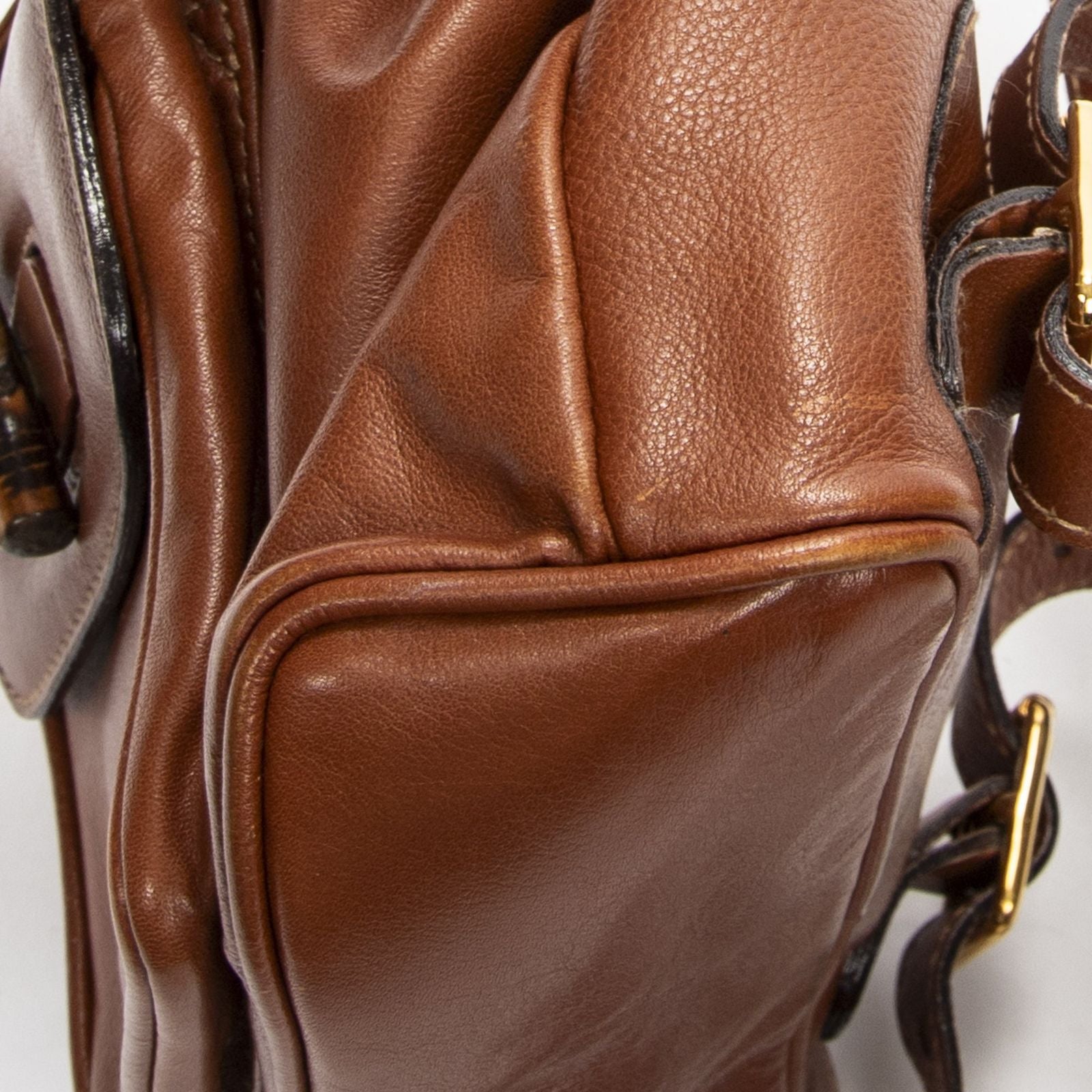 Gucci Minibumbu Backpack Brown Smooth Calfskin — view 8